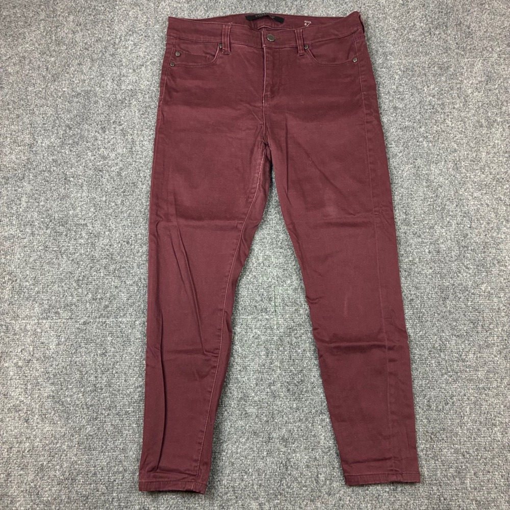 Liverpool Los Angeles The Ankle Skinny Pants Burgundy Maroon Womens 8/29 Petite